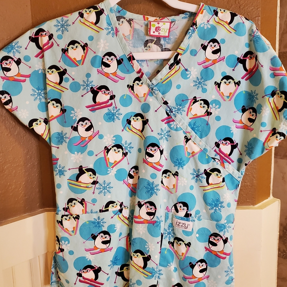 Penguin scrub top